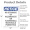 Signmission No Storage Of Hazardous Or Flammable OSHA Notice Sign, Aluminum, 10in W x 14in L, 2PK OS-2PACK-NS-A-1014-V-14862 - alternate 6
